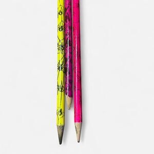 Set of 3 Y2K Lisa Frank Halloween "Scary" Pencils